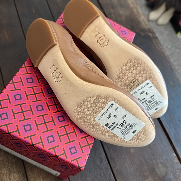 Tory Burch Royal Tan Ballet Flats - Picture 2 of 6